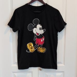 Sequin And Glitter Mickey Mouse Shirt
